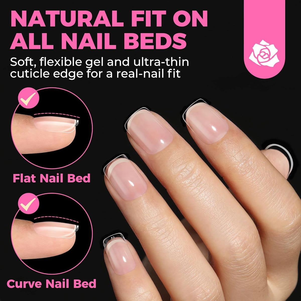 UNA GELLA Extra Short Nail Tips: 504pcs Square Fake Nails Pre-shape XS Short Square Press on Nails