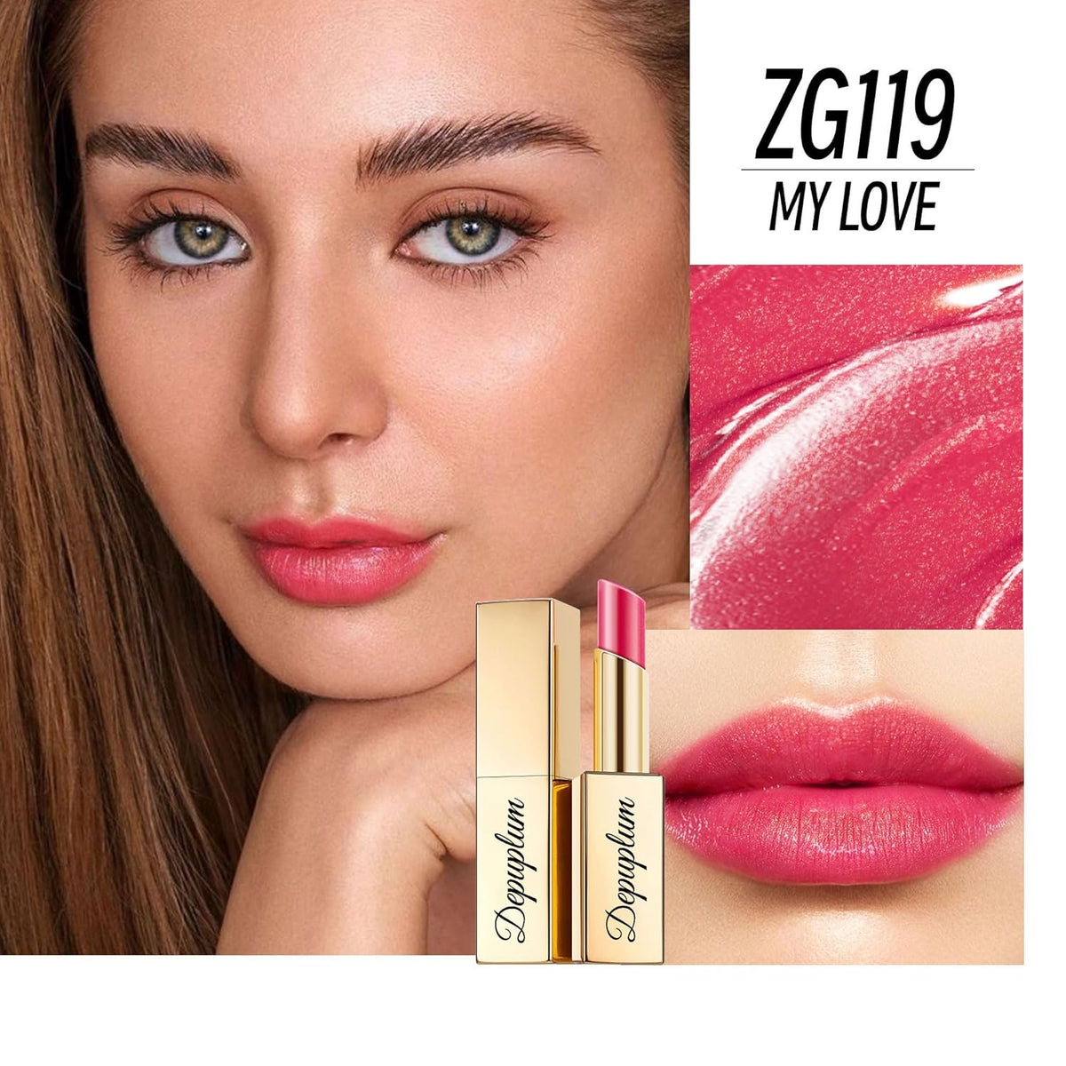 Berry Red Lipstick Moisturizing for Women Shimmer Tinted Lip Balm Cranberry Hydrating Nourishing