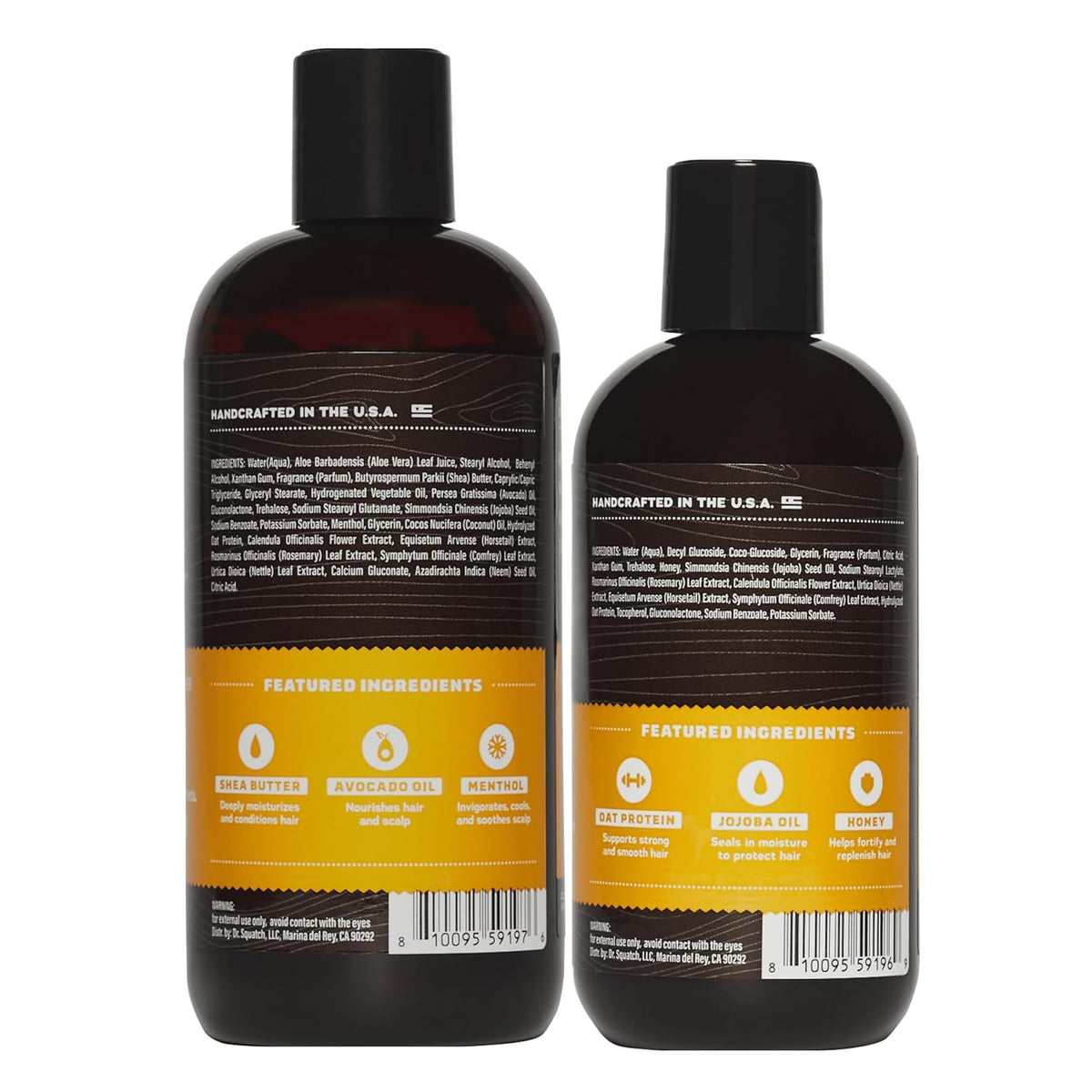 Dr. Squatch Natural Hair Bundle for Men - Healthy, Full Looking Hair - Summer Citrus Shampoo (8 fl