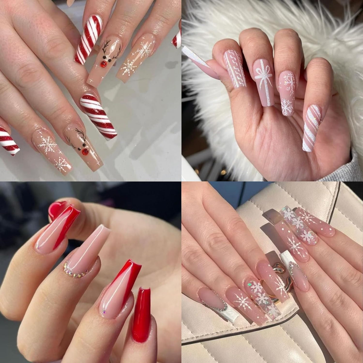 UNA GELLA Gel Nail Tips Coffin - Long Coffin Ballerina Nails Tips Half Cover Ballerina Acrylic Fake