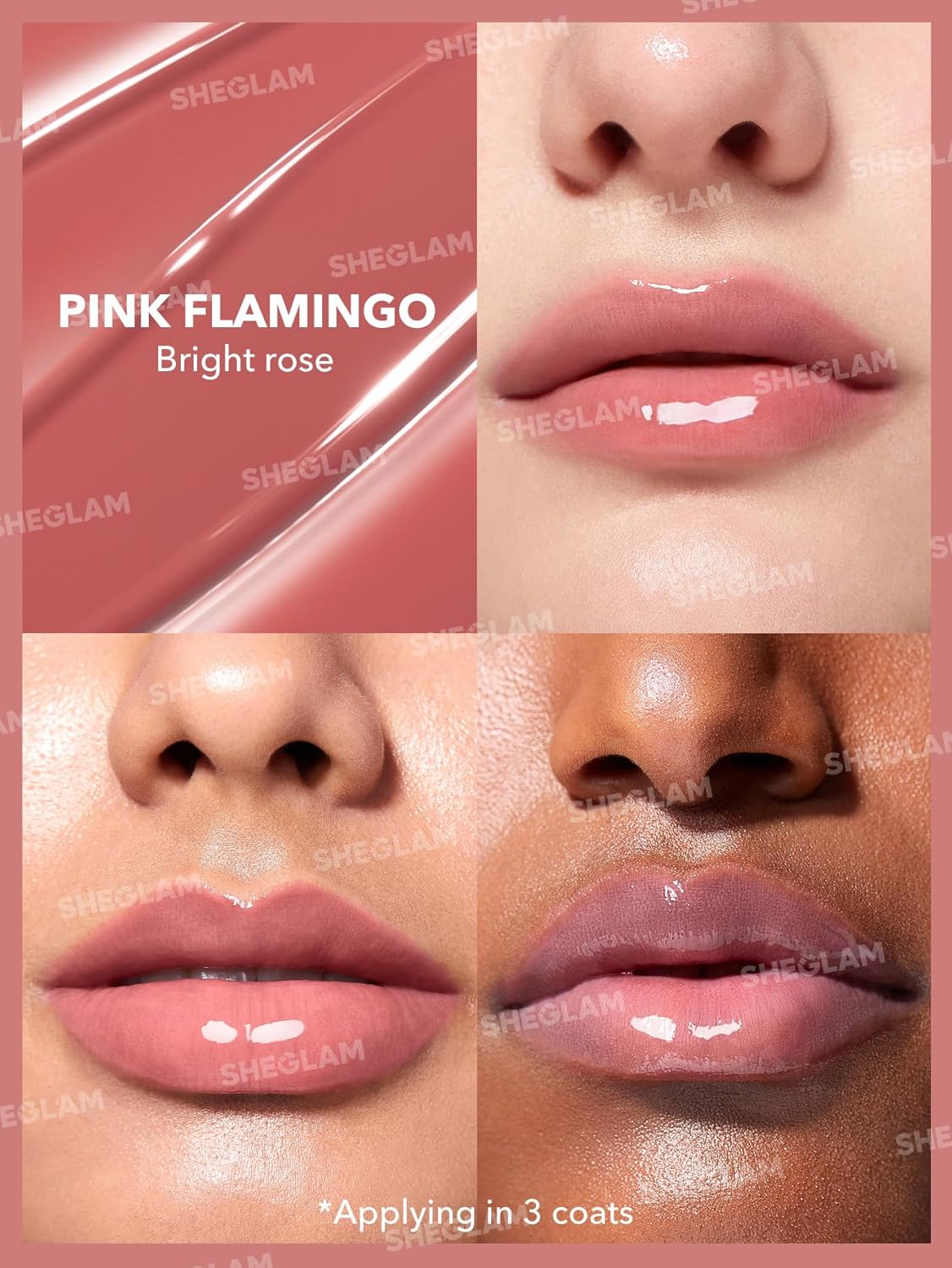 SHEGLAM PoutPerfect Moisturizing Solid Lip Gloss Non Sticky Lipstick with Coconut Oil - Pink