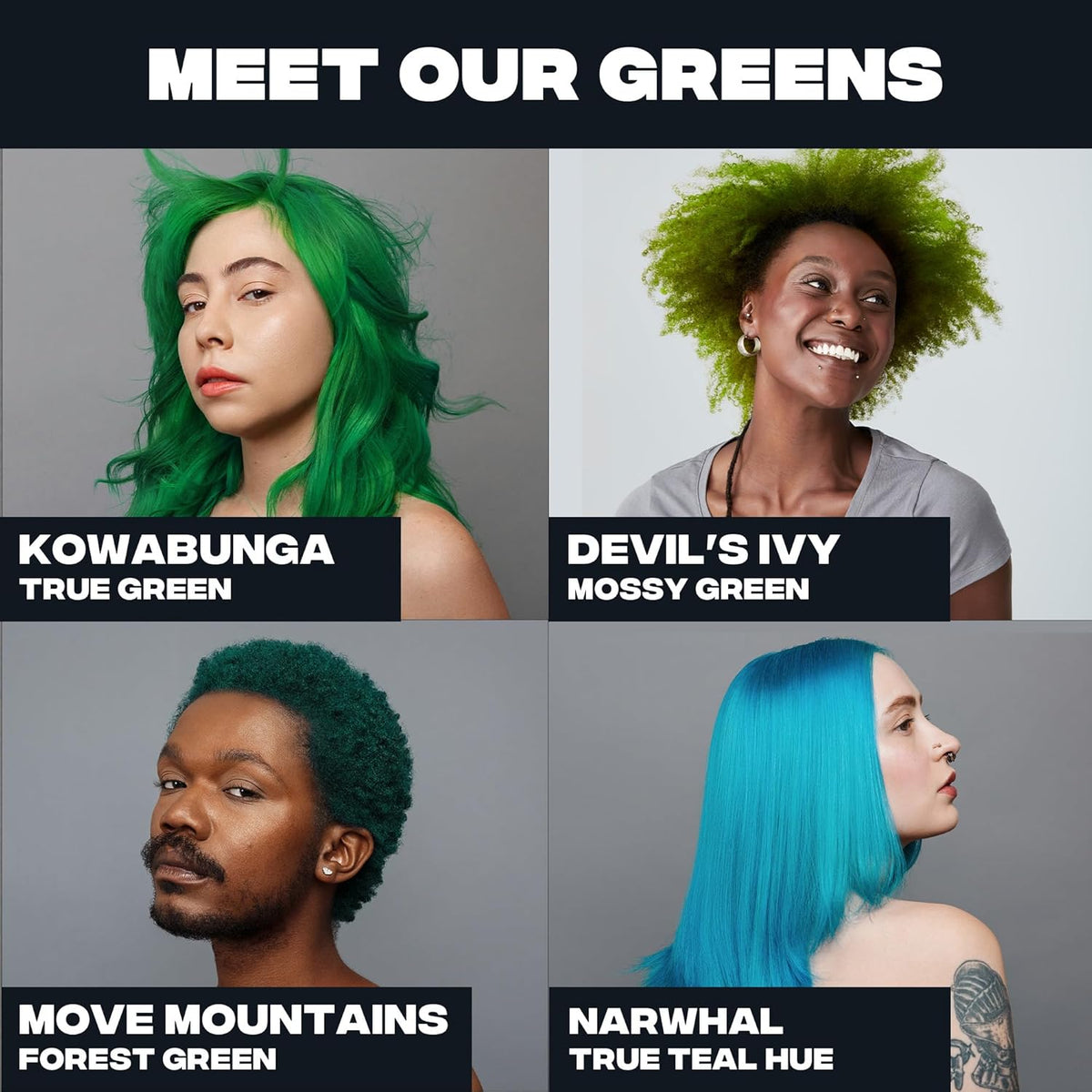 Good Dye Young Semi-Permanent Hair Color, Vegan and Cruelty-Free Green Hair Dye, Last up to 24
