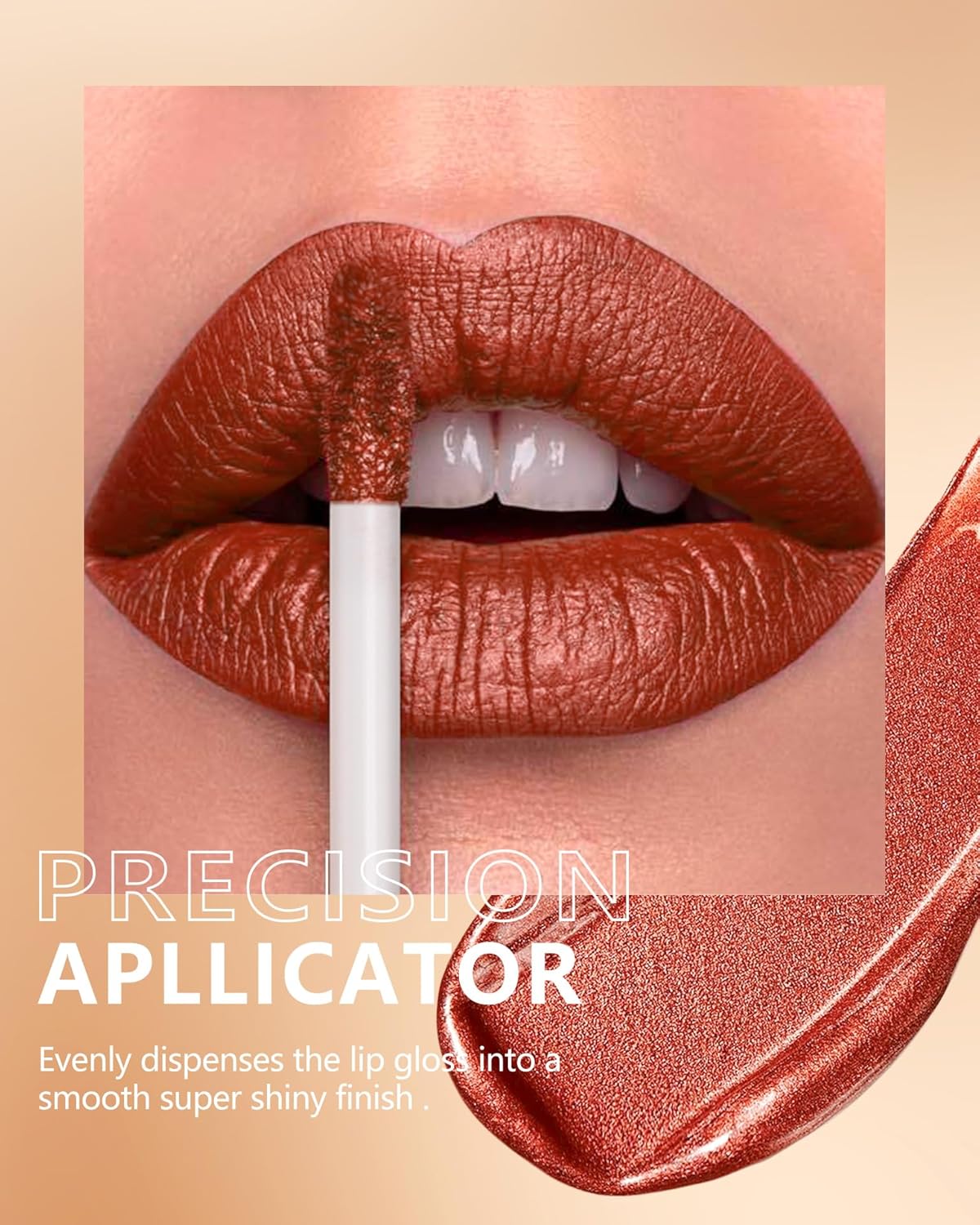 MAKI YIKA Red Lipstick for Women Metallic Lipsticks Glitter Long Lasting Lipstick No Smudge No