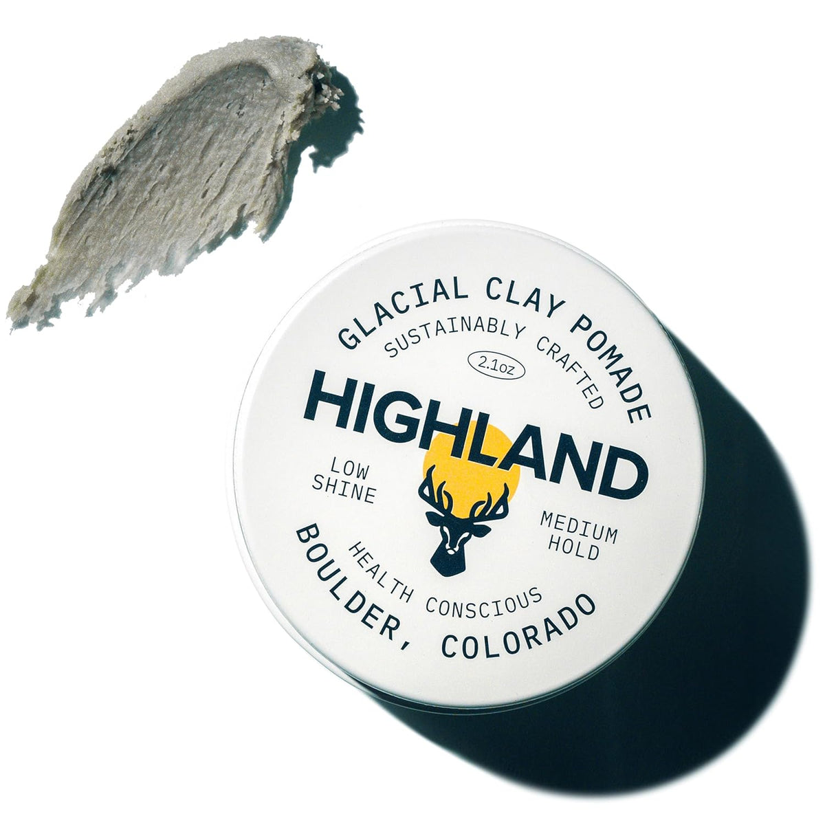 Highland Glacial Hair Clay Pomade - Award winning hair styling clay for men and women made with