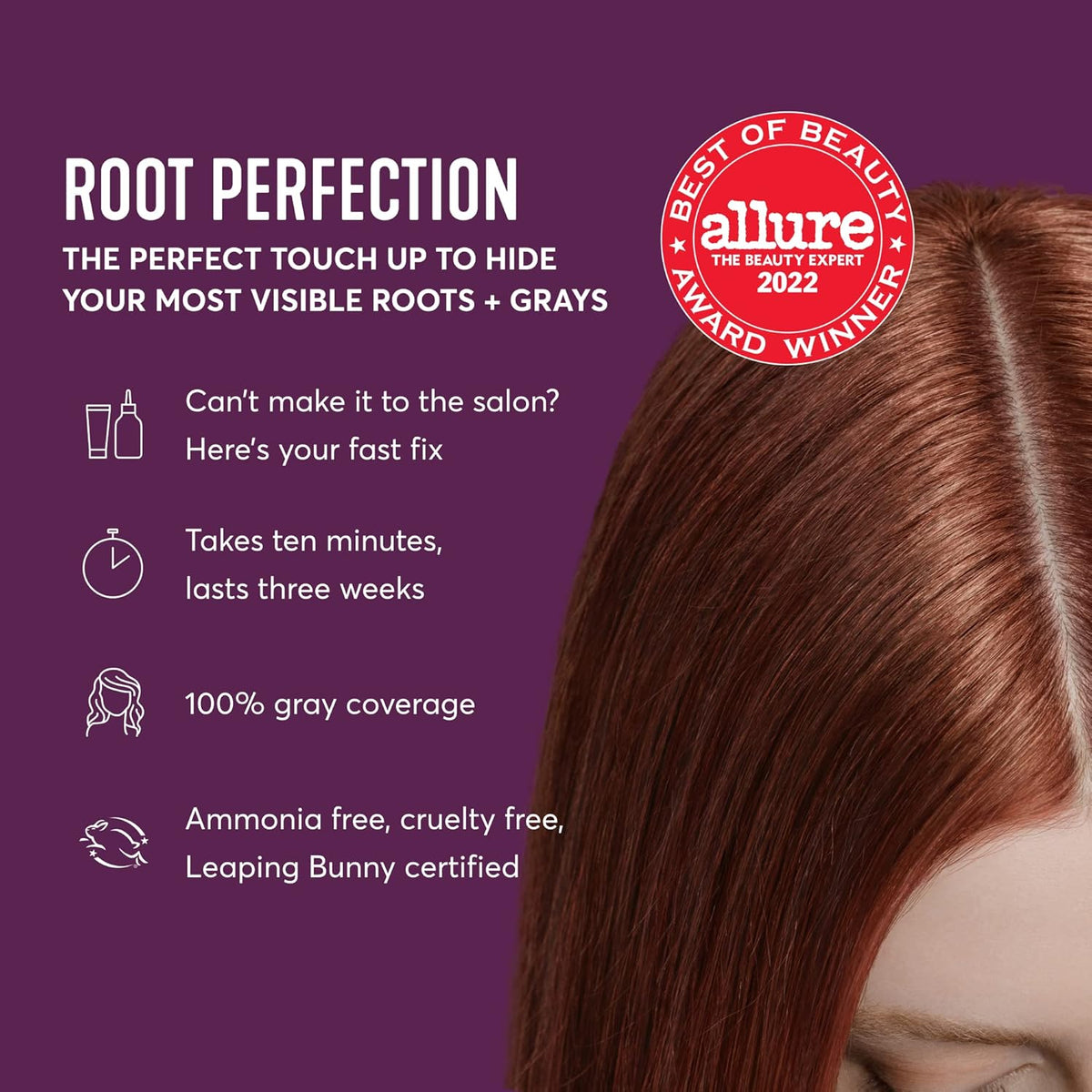 Madison Reed Root Perfection Permanent Root Touch Up, Red 6R Pesaro, 10 Minutes for 100% Gray Root