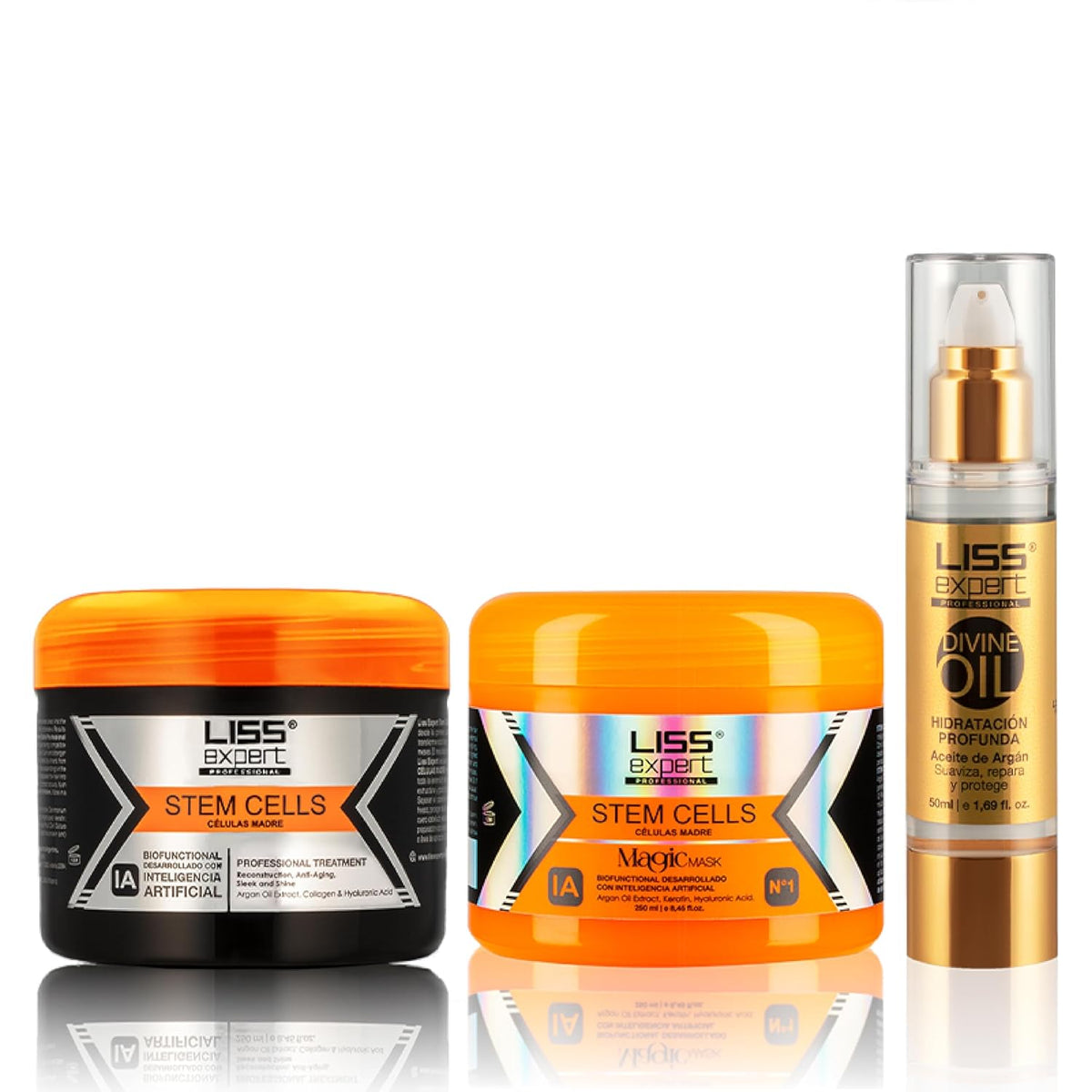 Liss Expert Stem Cells Smoothing Treatment 8.45 oz (ONE shoulder length app) and Magic AI Mask