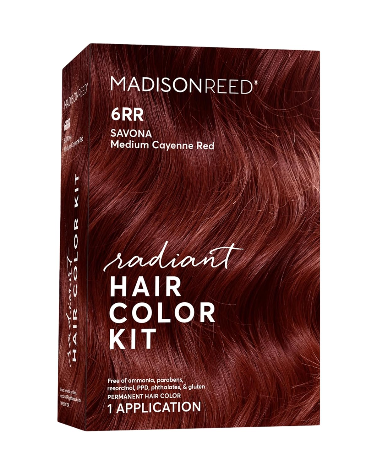Madison Reed Radiant Hair Color Kit | 6RR Medium Vibrant Cayenne Red (Savona Scarlet) Vivid