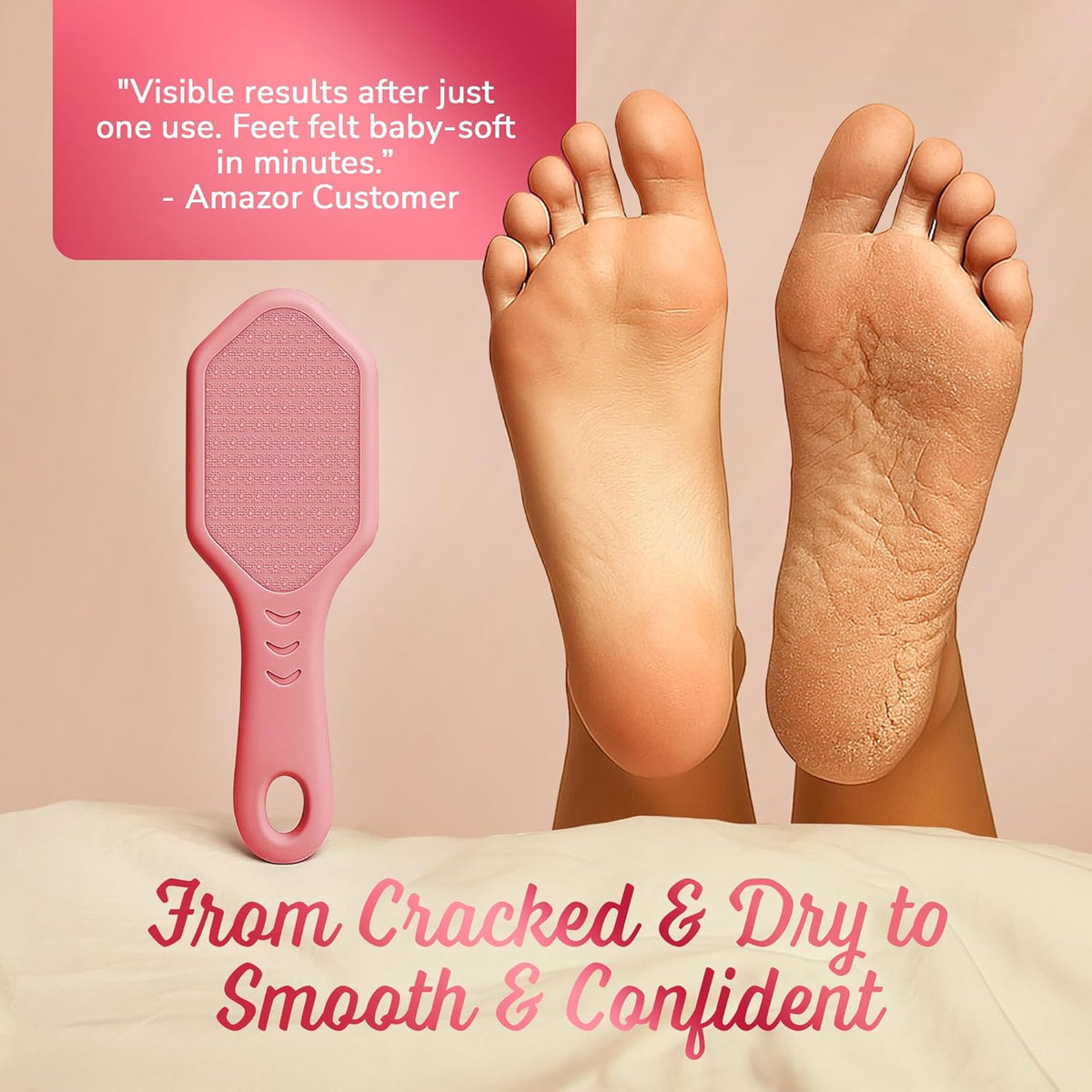 Silicone Foot Callus Remover - Nano Glass Foot File for Dead Skin and Cracked Heels - Callus