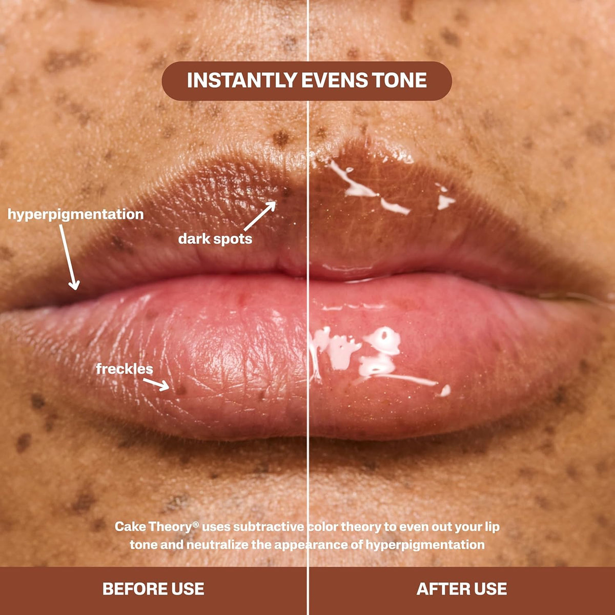 Cake Theory: Lip Tone Equalizing Oil | For Enhanced Lip Color | Hydrating and High-Shine Blurring