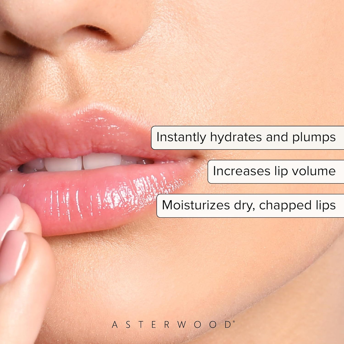 Asterwood Lip Treatment & Balm - with Volulip, Hyaluronic Acid, & Matrixyl 3000 - Hydrating