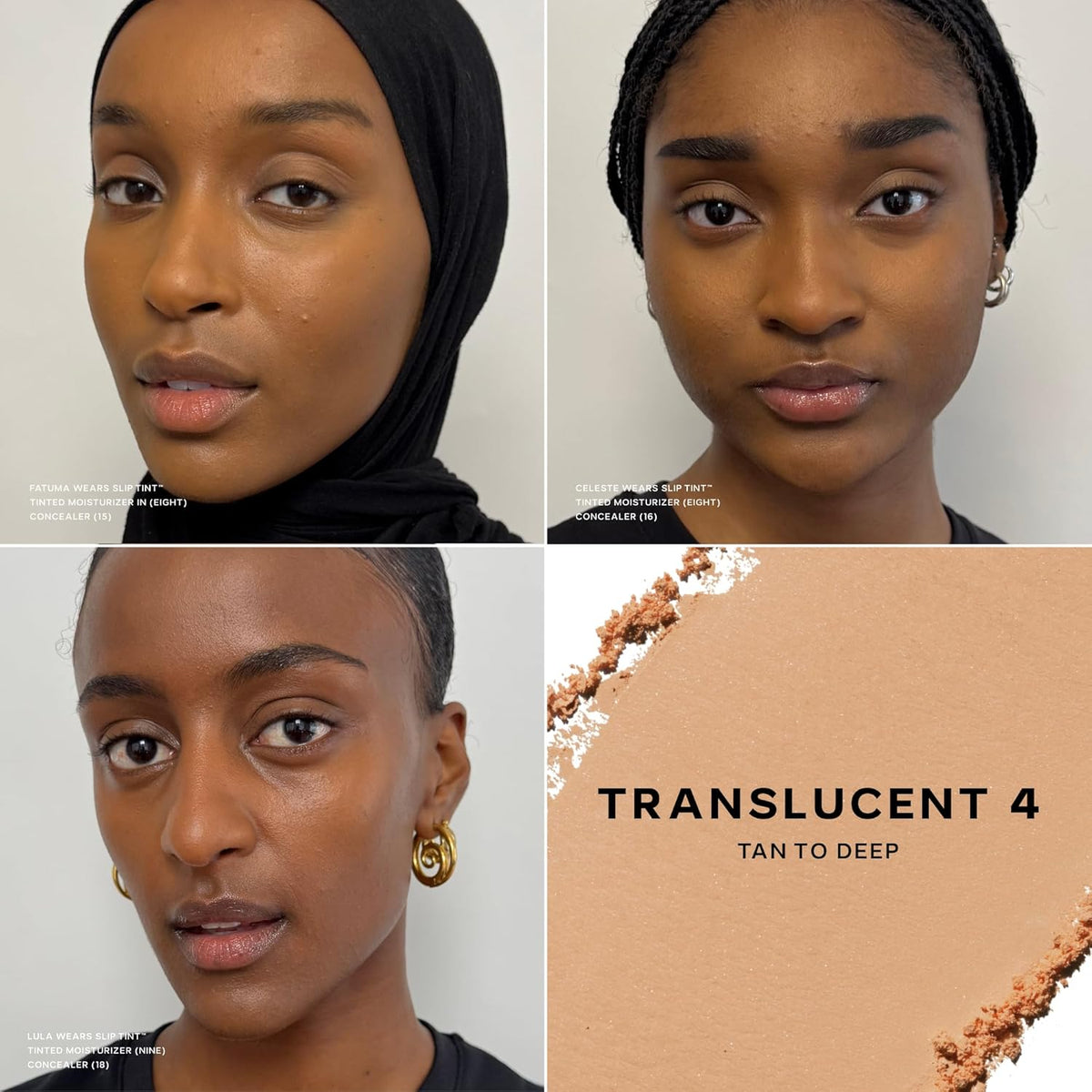 Saie Slip Tint Baked Setting Powder - Translucent Powder for Face Makeup with a Natural-Radiant