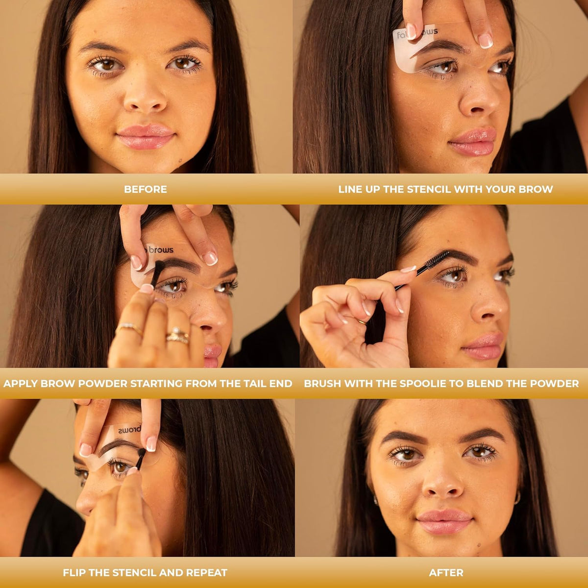 Duo Eyebrow Kit - Light / Medium Brown Makeup Kits Eye Brow Stencil Contour Palette Cosmetics