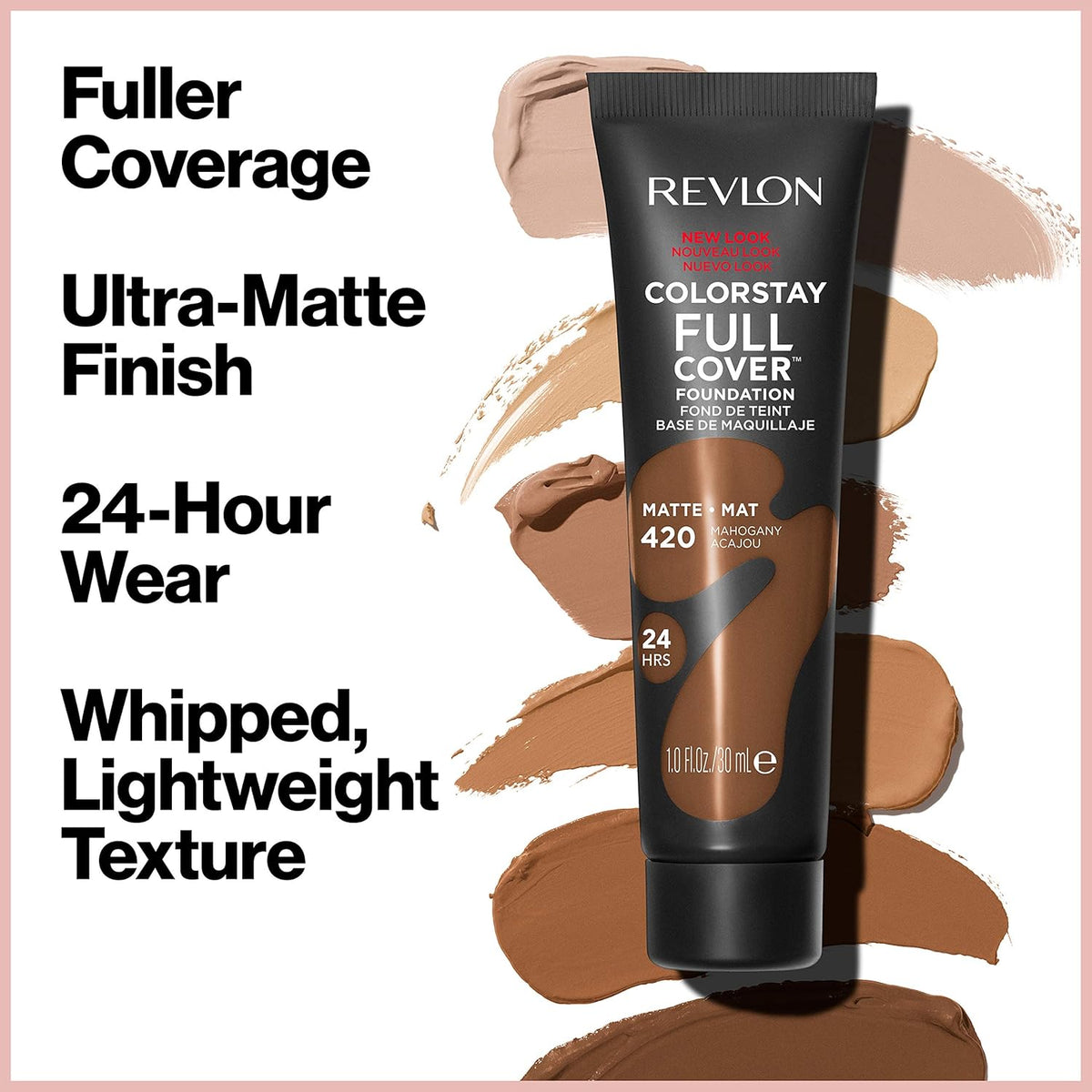 Revlon ColorStay Full Cover Longwear Matte Foundation, Heat & Sweat Resistant Lightweight Face