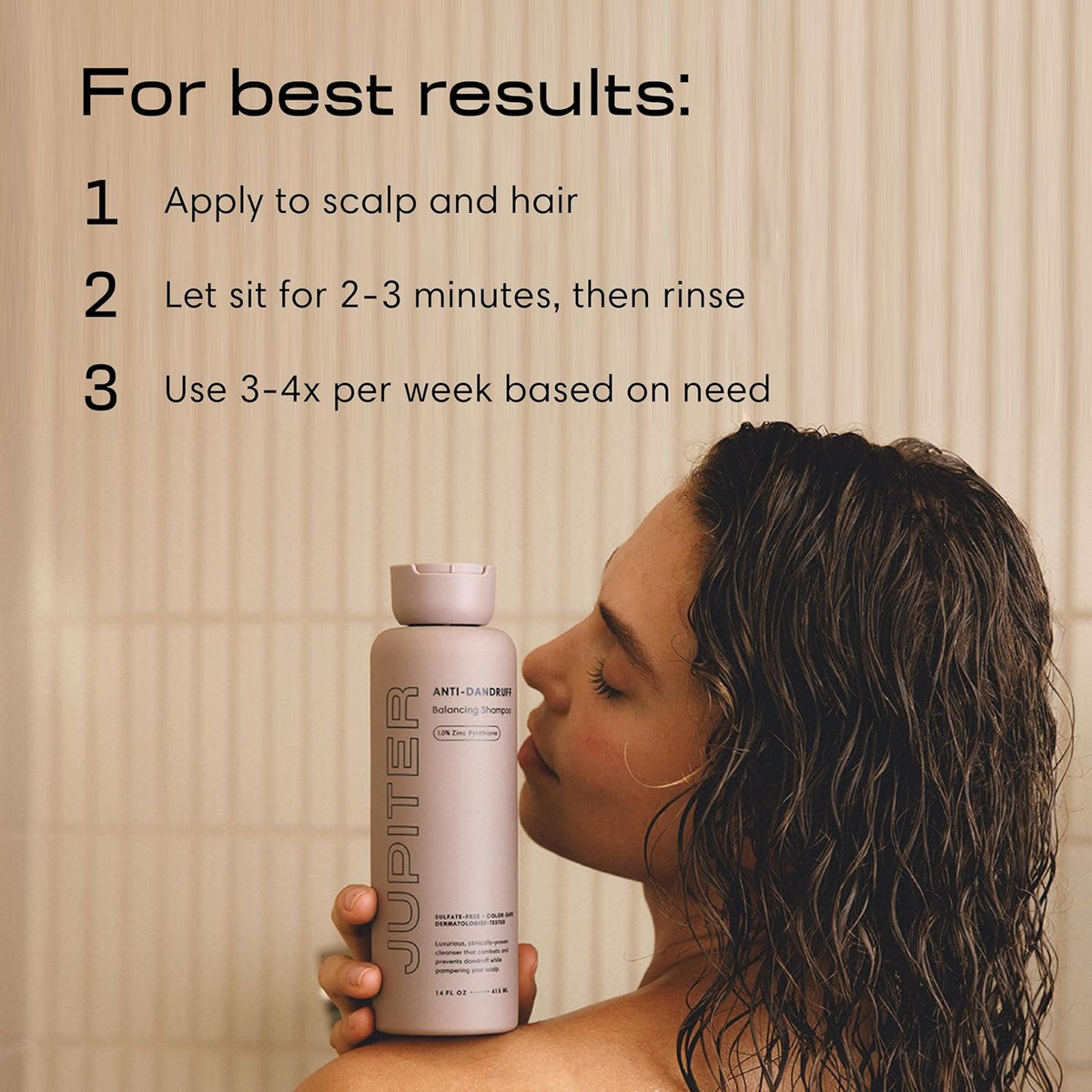 Jupiter Anti Dandruff Shampoo - Shampoo for Men & Women for Flaky, Itchy, Oily, & Dry Scalp