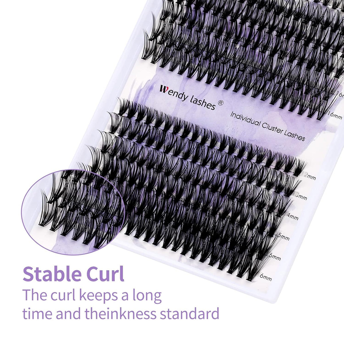 Cluster Eyelashes 30D/40D 240PCS 12-16mm Mixed Individual Lashes C/D Curl 0.07mm Matte Black