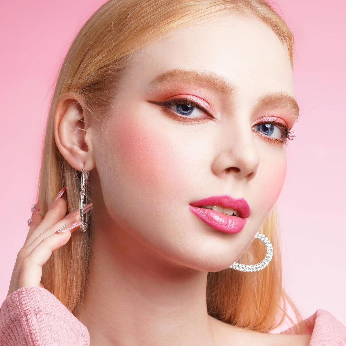 Oulac Yellow Pink Blushers for Cheeks Fair Skin Vegan,Mineral Powder Blush,Rich Colors, Buildable