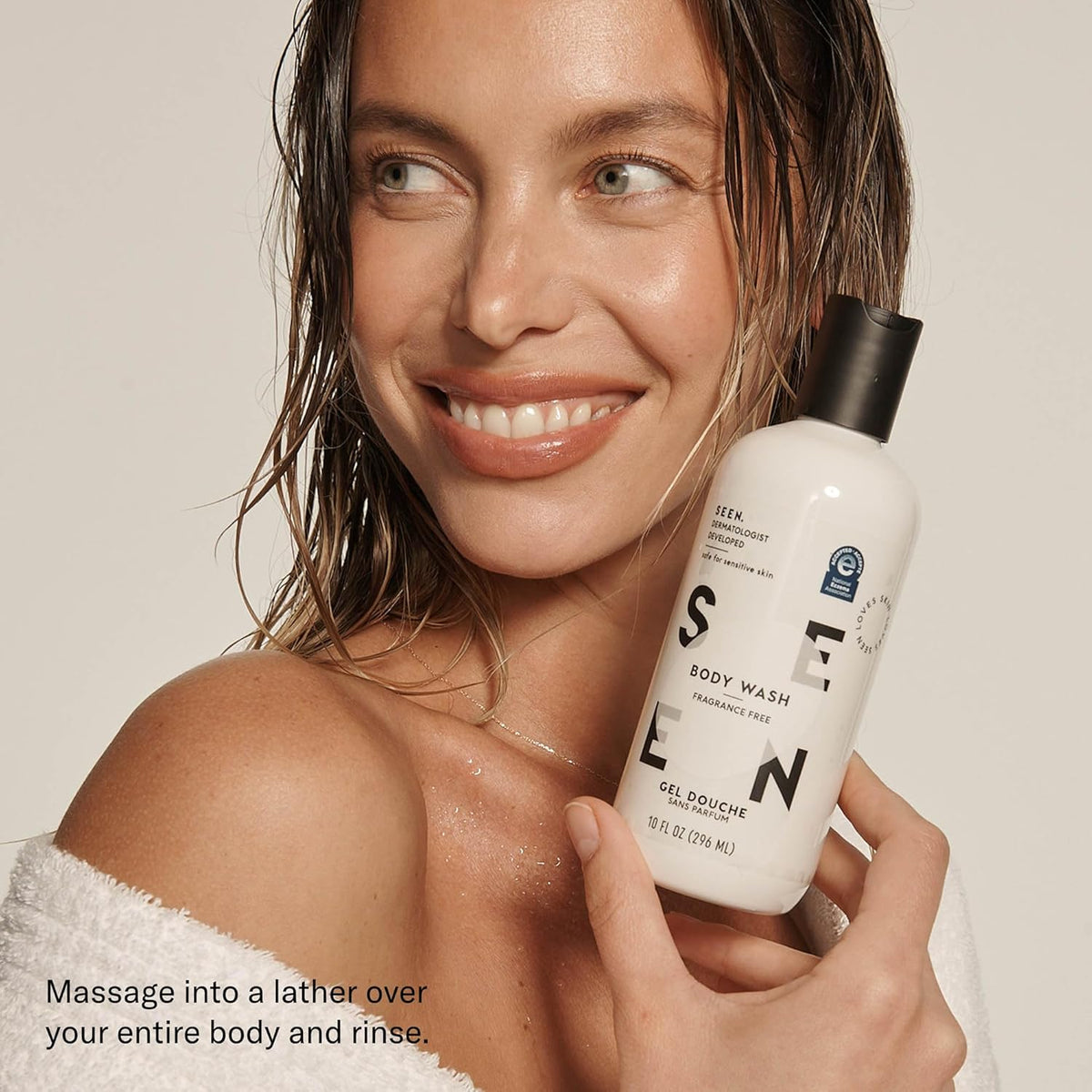 SEEN Body Wash Eco-Refill, Fragrance Free - Non-Comedogenic & Non-Irritating Body Wash