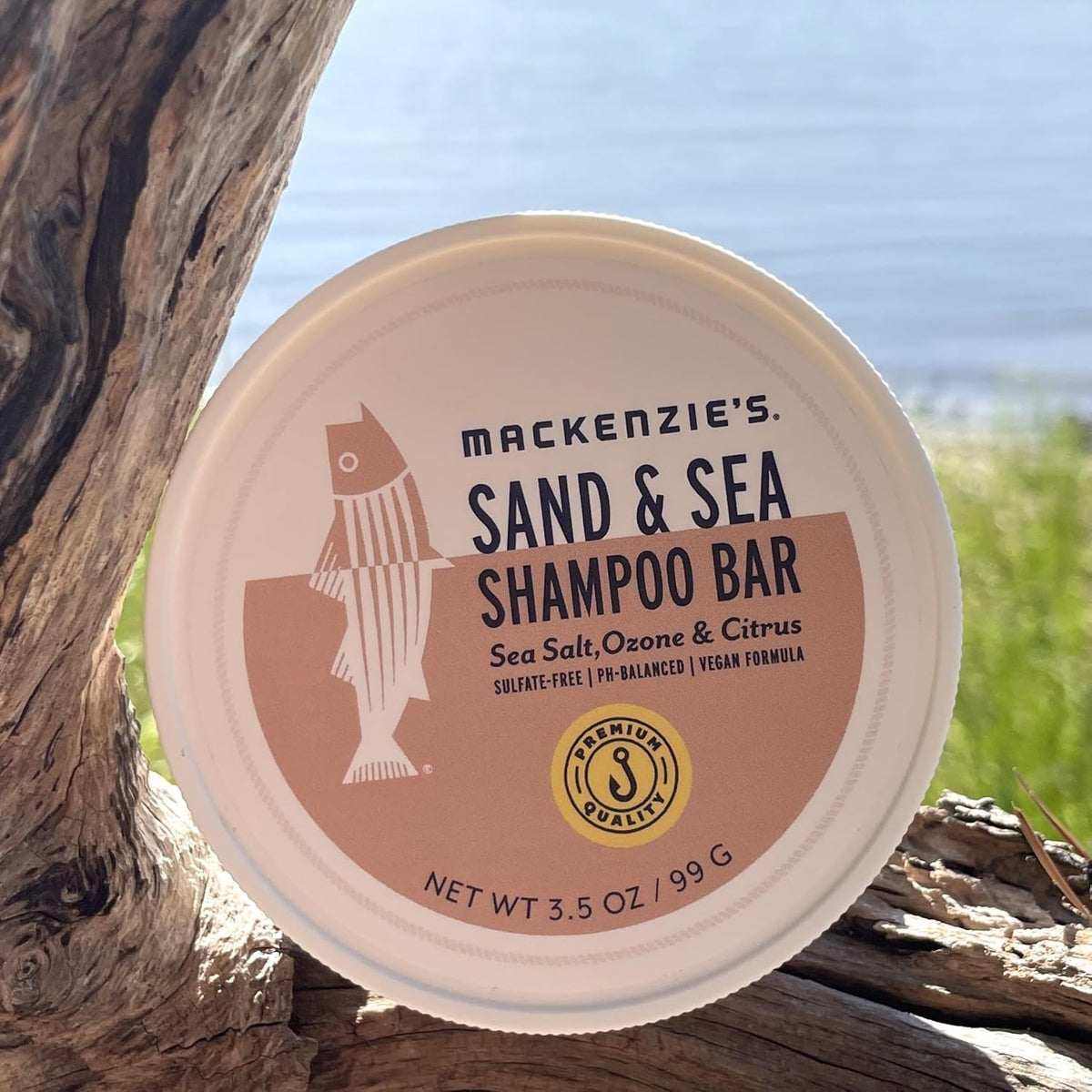 MACKENZIE'S Sand & Sea Shampoo Bar - Gifts for Fishermen - Vegan - Sulfate-Free - Eco Friendly