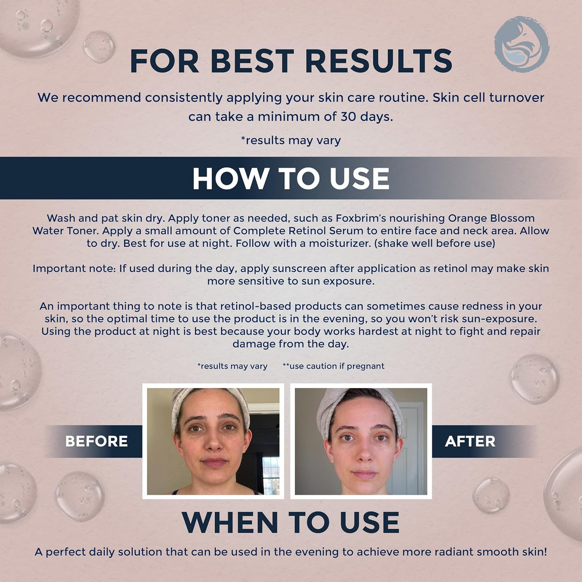 Retinol Face Serum - 3% Retinol - Anti Aging Night Serum - with Gotu Kola, Hyaluronic Acid