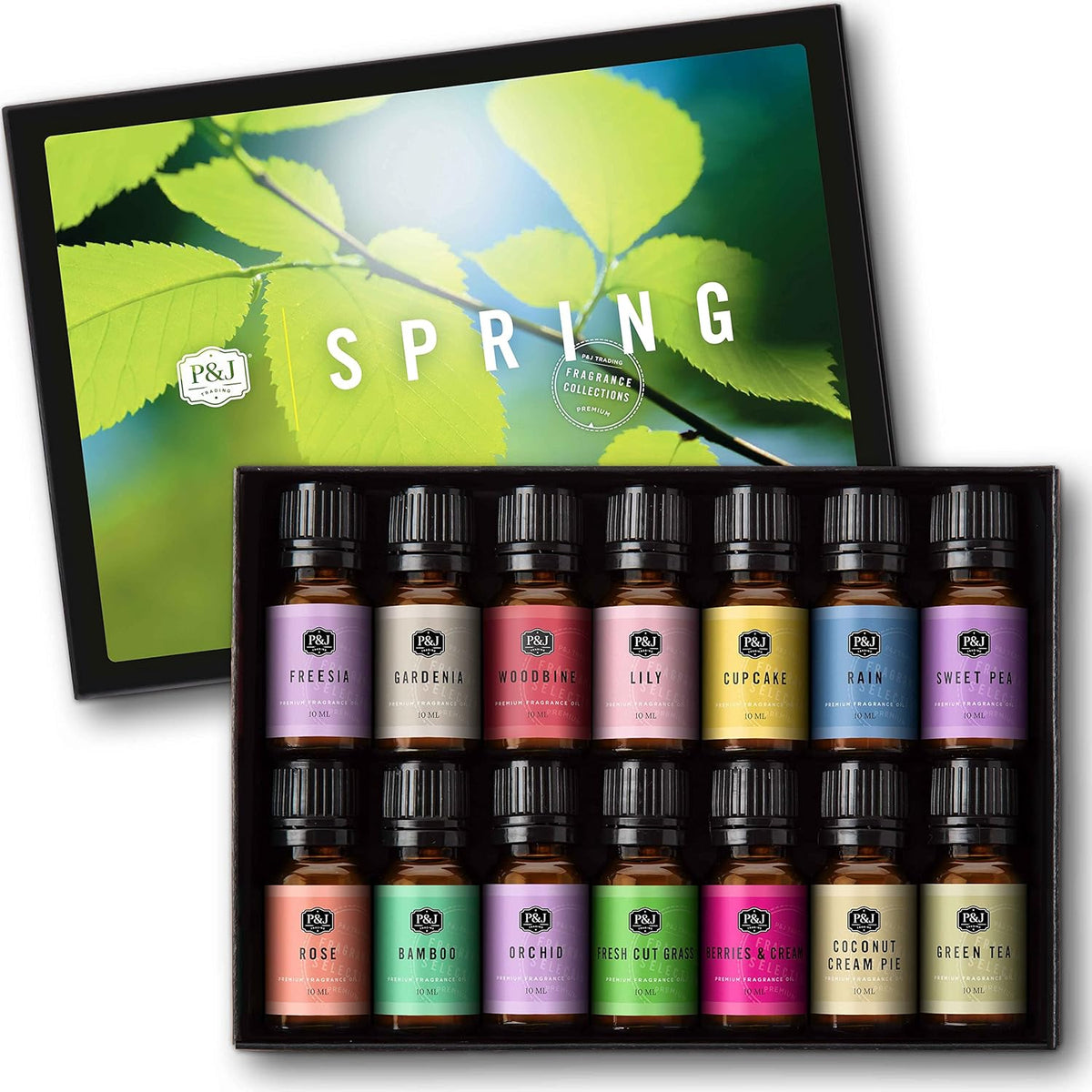 P&J Trading Spring Set of 14 Fragrance Oils - Scents for Candle Making, Soap Making Supplies
