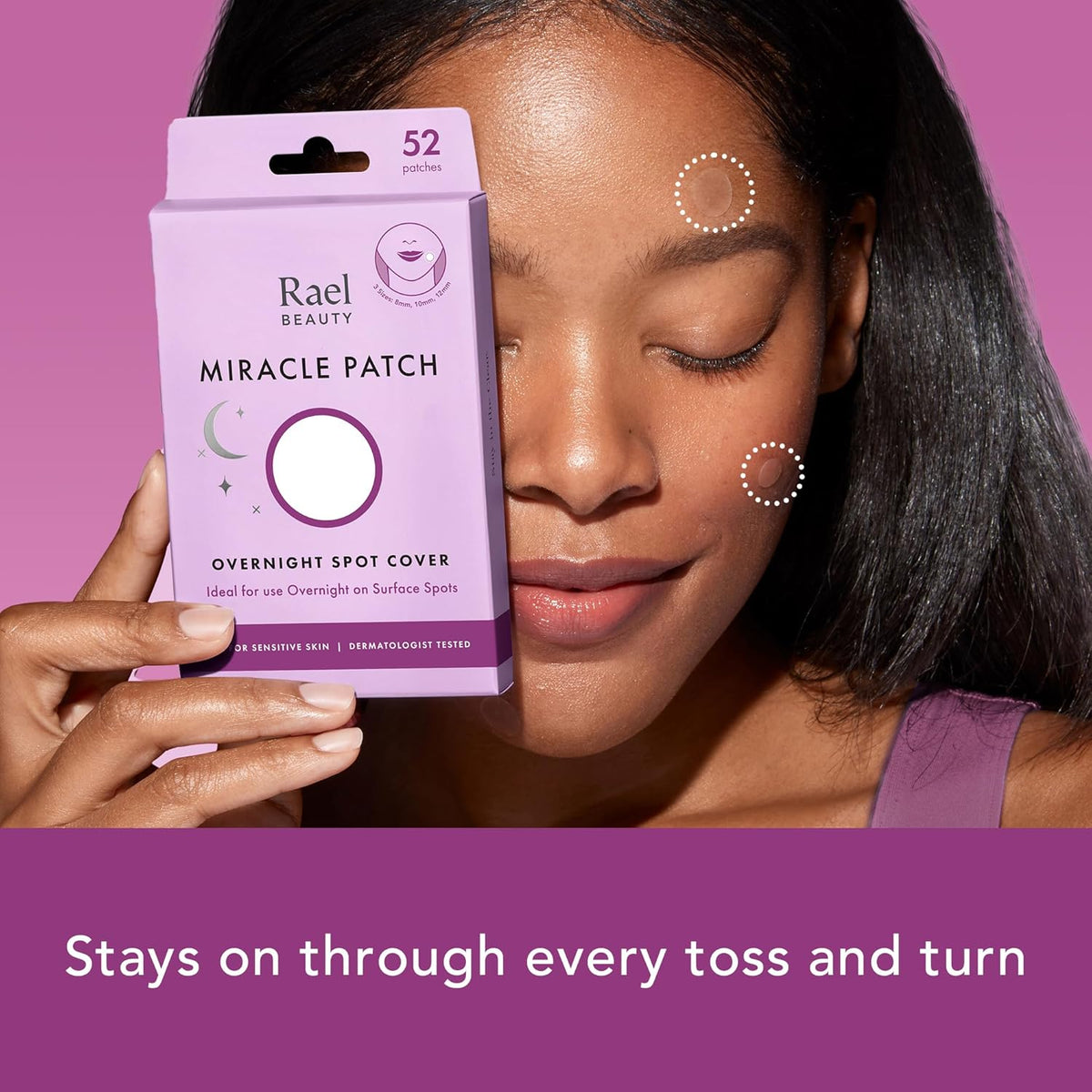 Rael Pimple Patches - Miracle Overnight Spot Cover, Thicker & Extra Adhesion, Hydrocolloid Acne