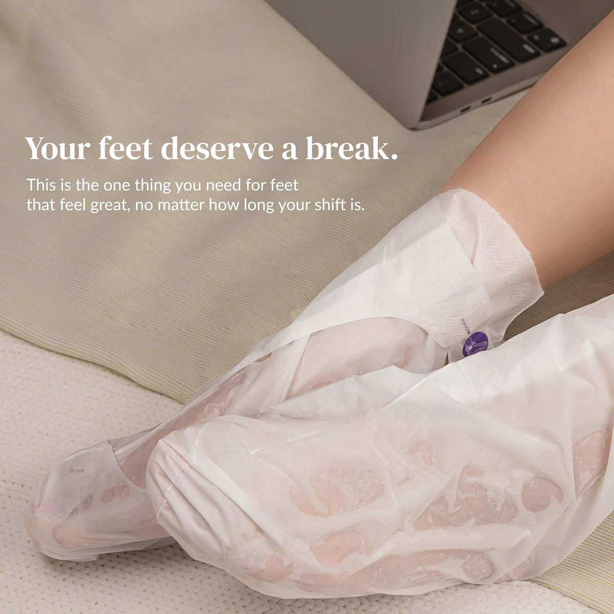 Epielle Hydrating Foot Masks 6 Pairs, Deep Moisturizing Socks for Dry Feet & Cracked Heels, Relieve
