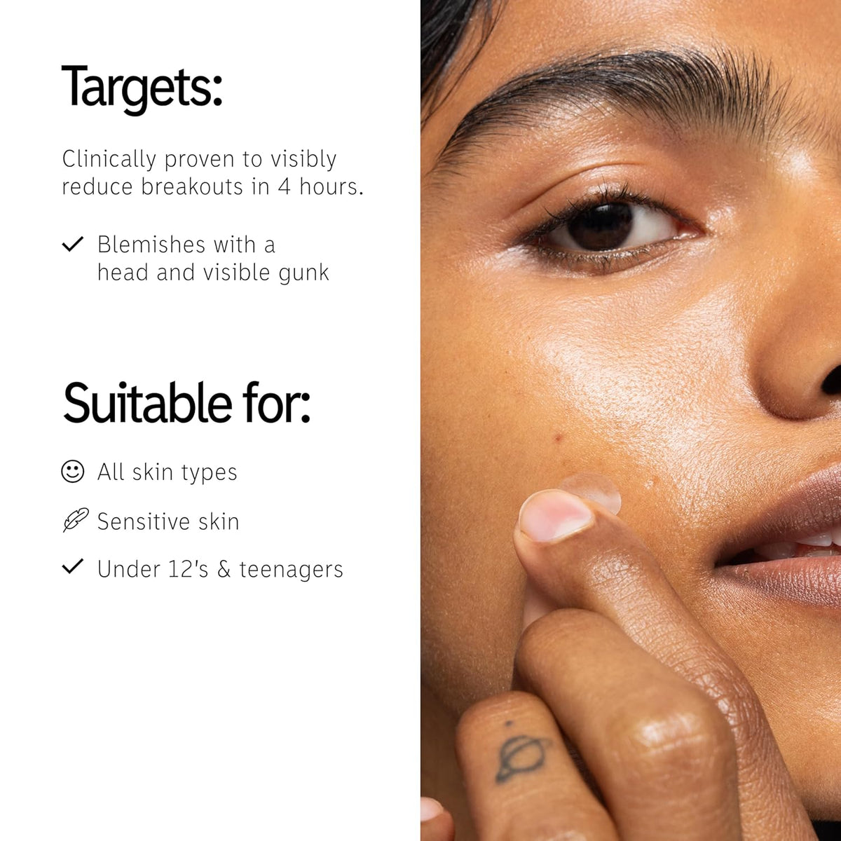 The INKEY List Hydrocolloid Invisible Pimple Patches, Spot Patches Contains Salicylic Acid