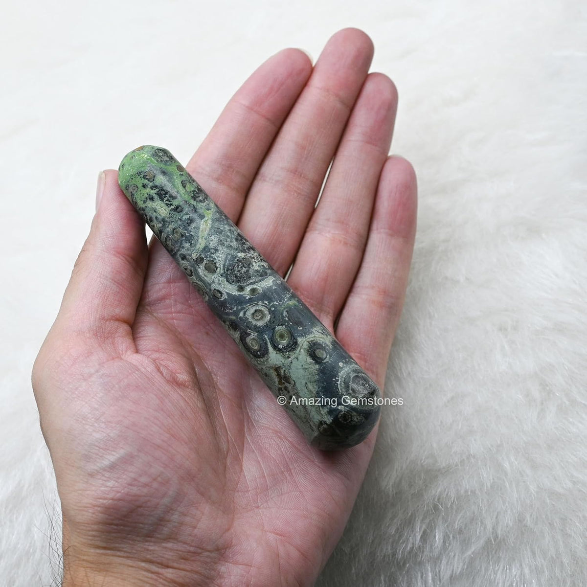 Amazing Gemstone Kambaba Jasper Crystal Wand Massage Stick - Pelvic Wand Gua Sha for Adults