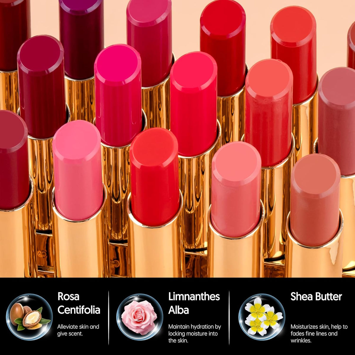 MAKI YIKA Moisture Red Lipstick for Women Hydrated Tinted Lip Balm for Dry Cracked Lips Weightless