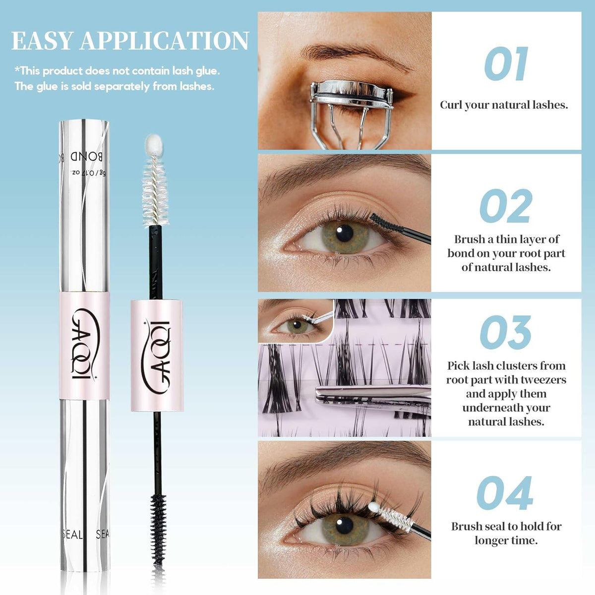 GAQQI Lash Clusters Volume & Wispy Eyelash Clusters 10-14mm Cluster Lashes 120PCS, Cluster Eyelash