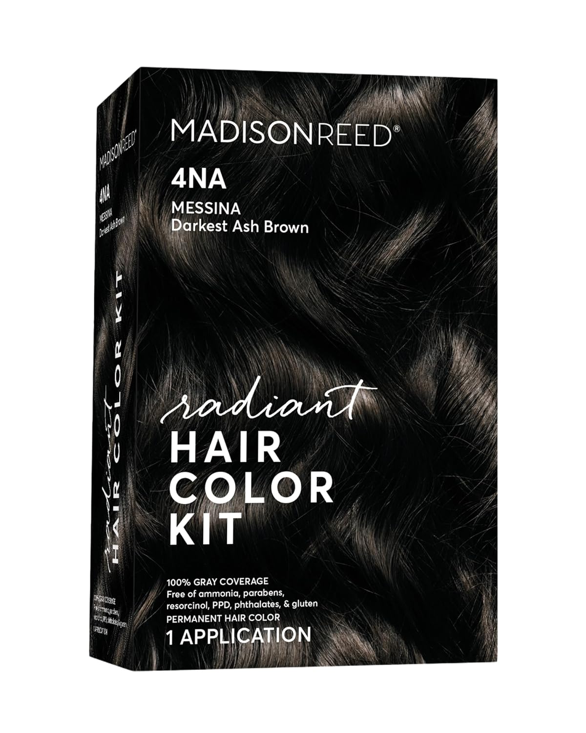 Madison Reed Radiant Hair Color Kit | 4NA Darkest Ash Brown with Cool Smoky Undertones (Messina