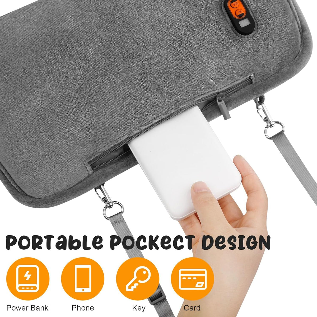 Hand Warmers Rechargeable, Electric Hand Warmer with 10000mAh Power Bank, Double-Sided Heating