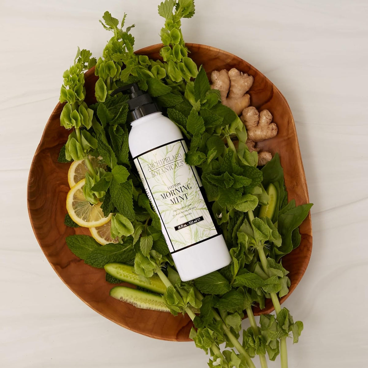 Archipelago Botanicals Morning Mint Lotion, Mint Moisturizing Body Lotion for Sensitive Skin