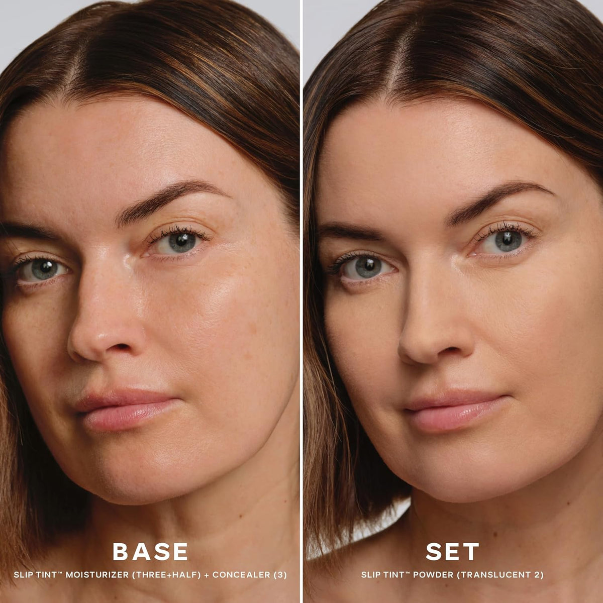 Saie Slip Tint Baked Setting Powder - Translucent Powder for Face Makeup with a Natural-Radiant