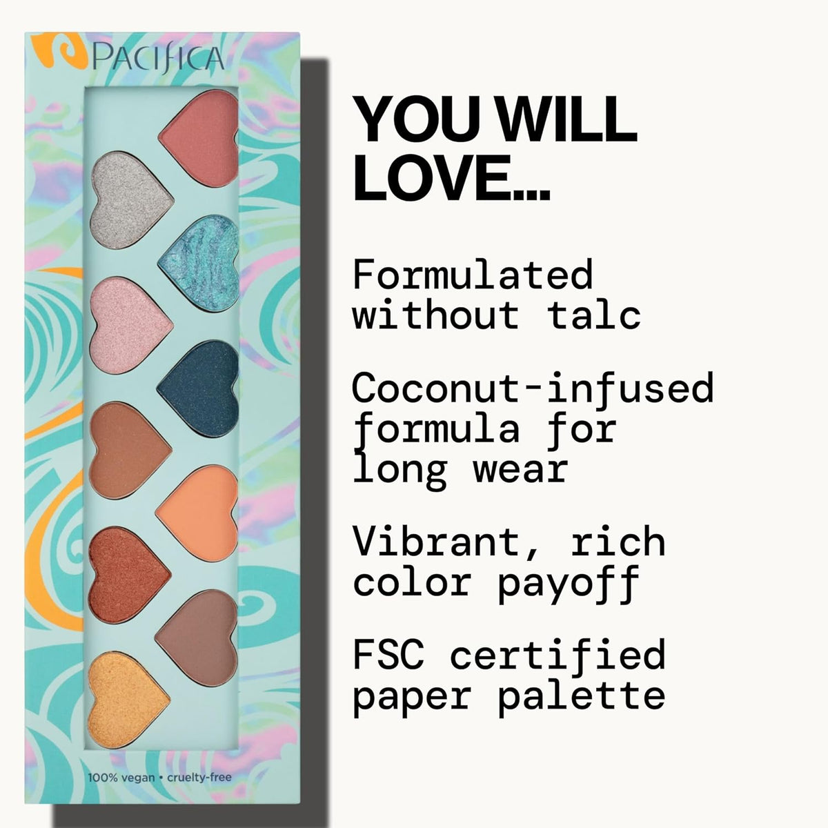 Pacifica Eyeshadow Palette – Malibu Mineral Eyeshadow, Blendable Neutral Shades with Velvet Matte