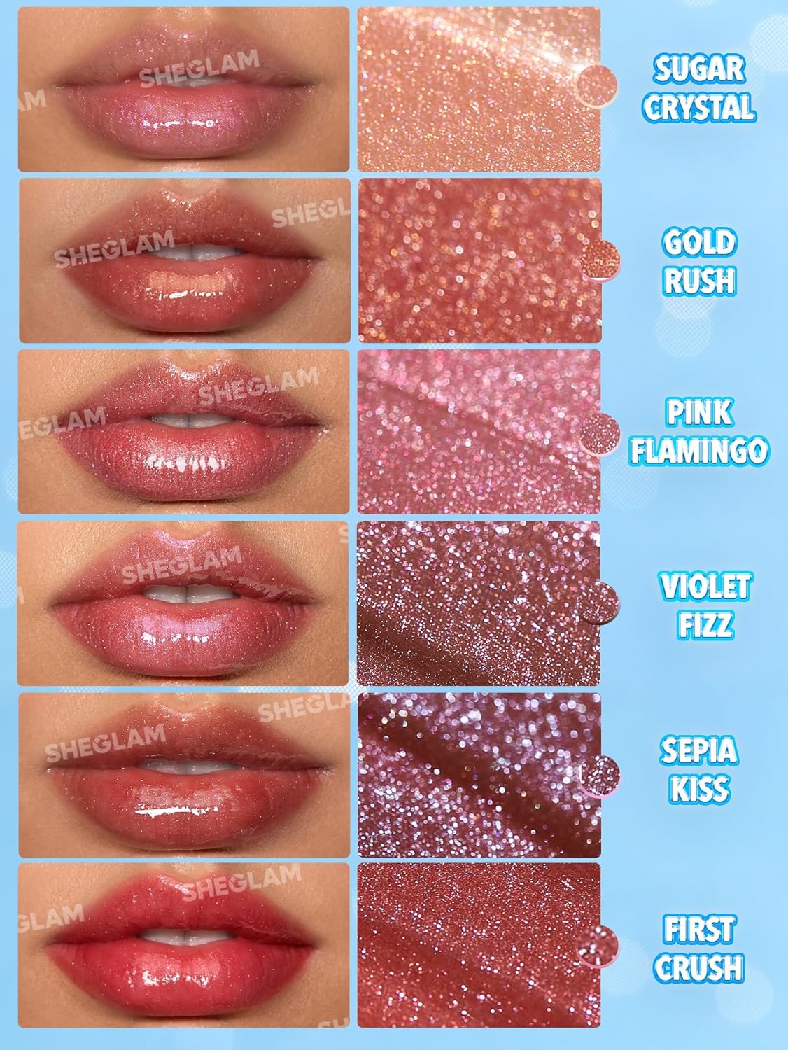 SHEGLAM Pout-Perfect Moisturizing Solid Lip Gloss Shimmer Lip Plumper - Gold Rush