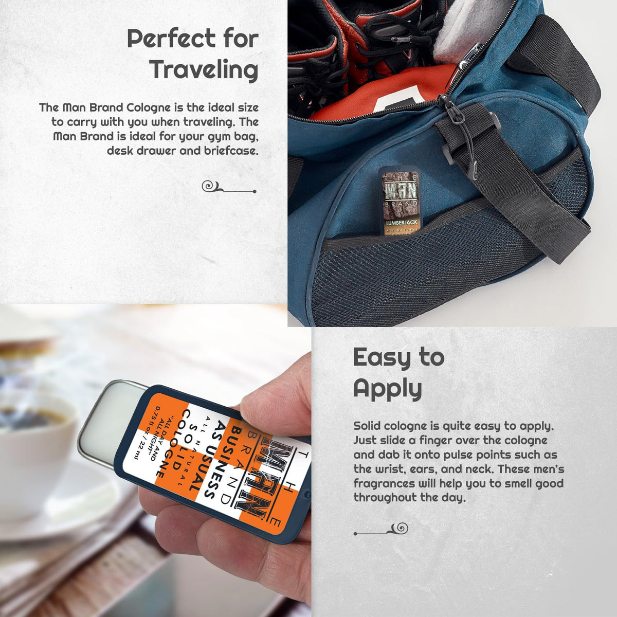 Solid Cologne Sample Set - Mens Sample Cologne Pack - Mens fragrance Sampler Set - Mens Travel Size