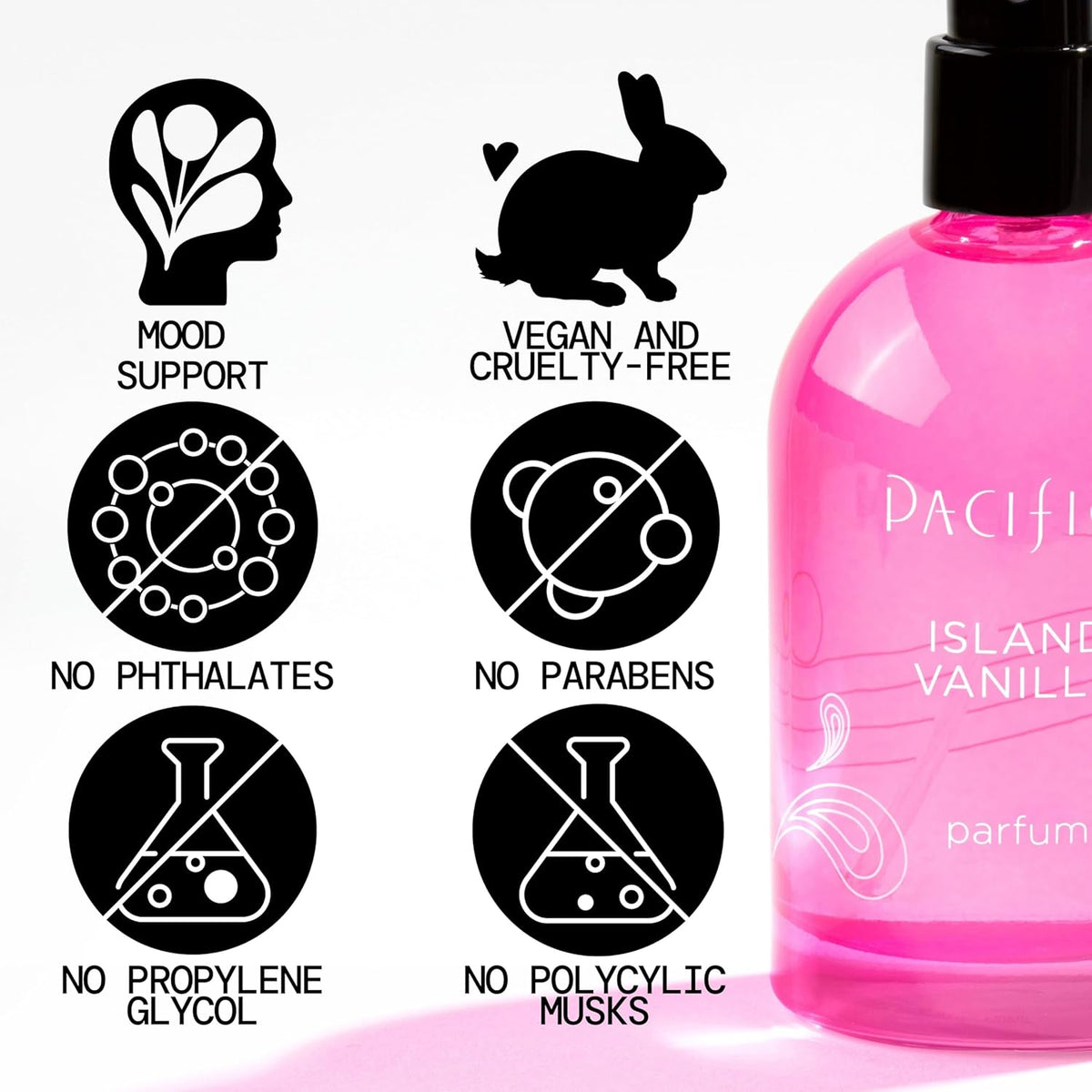 Pacifica Beauty Island Vanilla Spray Perfume – Sweet Tropical Vanilla Gourmand Scent, Long Lasting