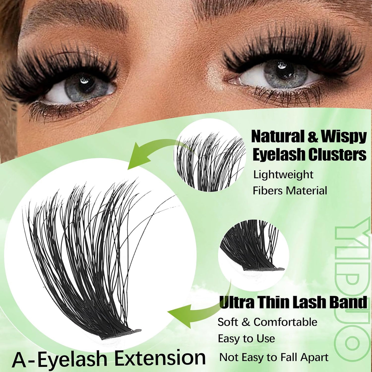 6 Box Mix Lashes Clusters Kit Gift Packs 1686Pcs with 2X Bond&Seal Volume Mega/Bottom Soft