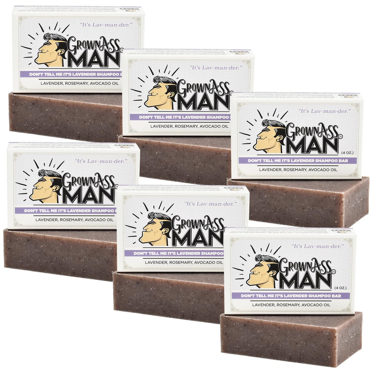 Solid Shampoo Bar Rich Lather 3 in 1: Hair, Beard & Body Wash - Plastic Free & Eco-Friendly