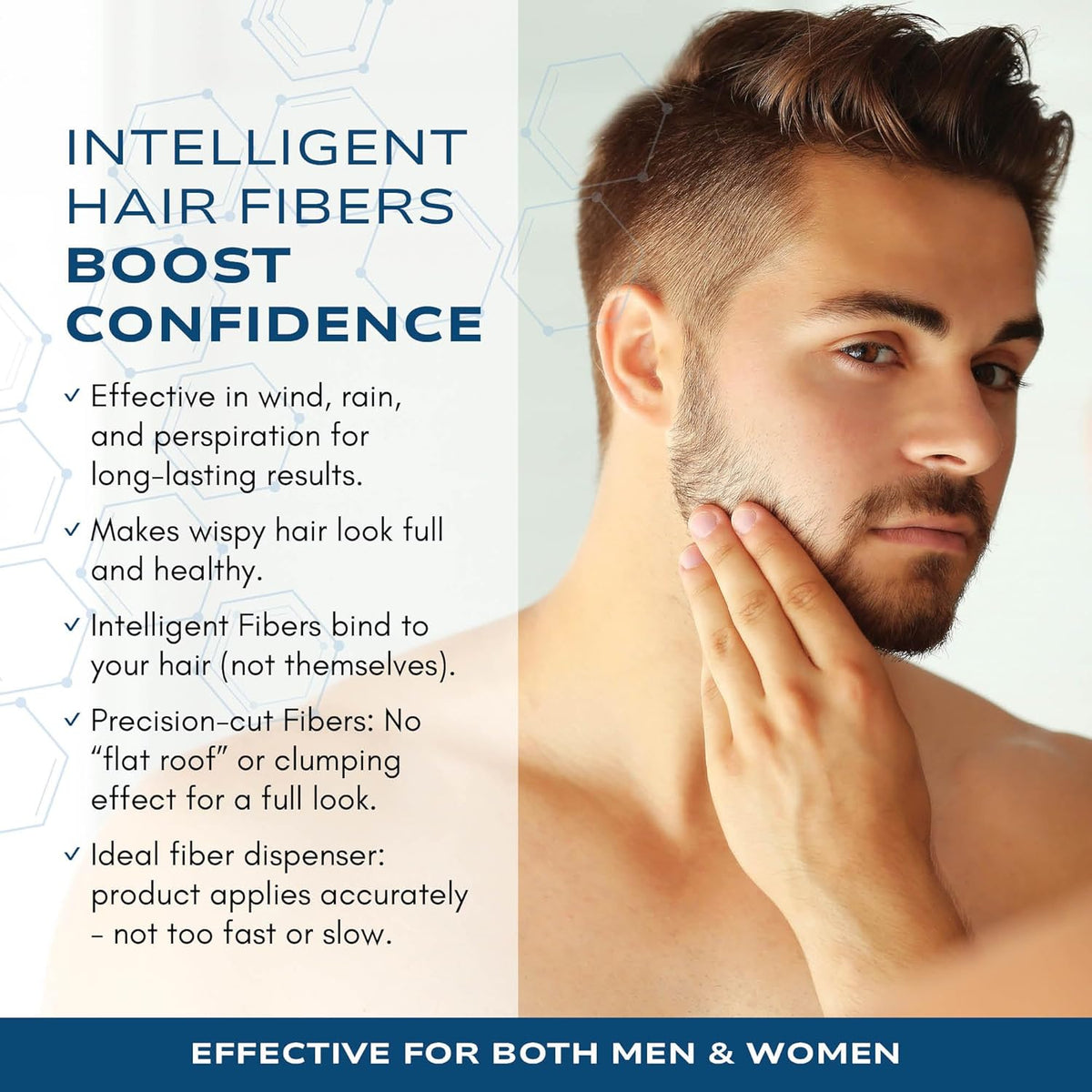 Intelligent Precision Hair-Volumizing Fibers (Medium Brown) | Undetectably Fill in Thinning Hair |