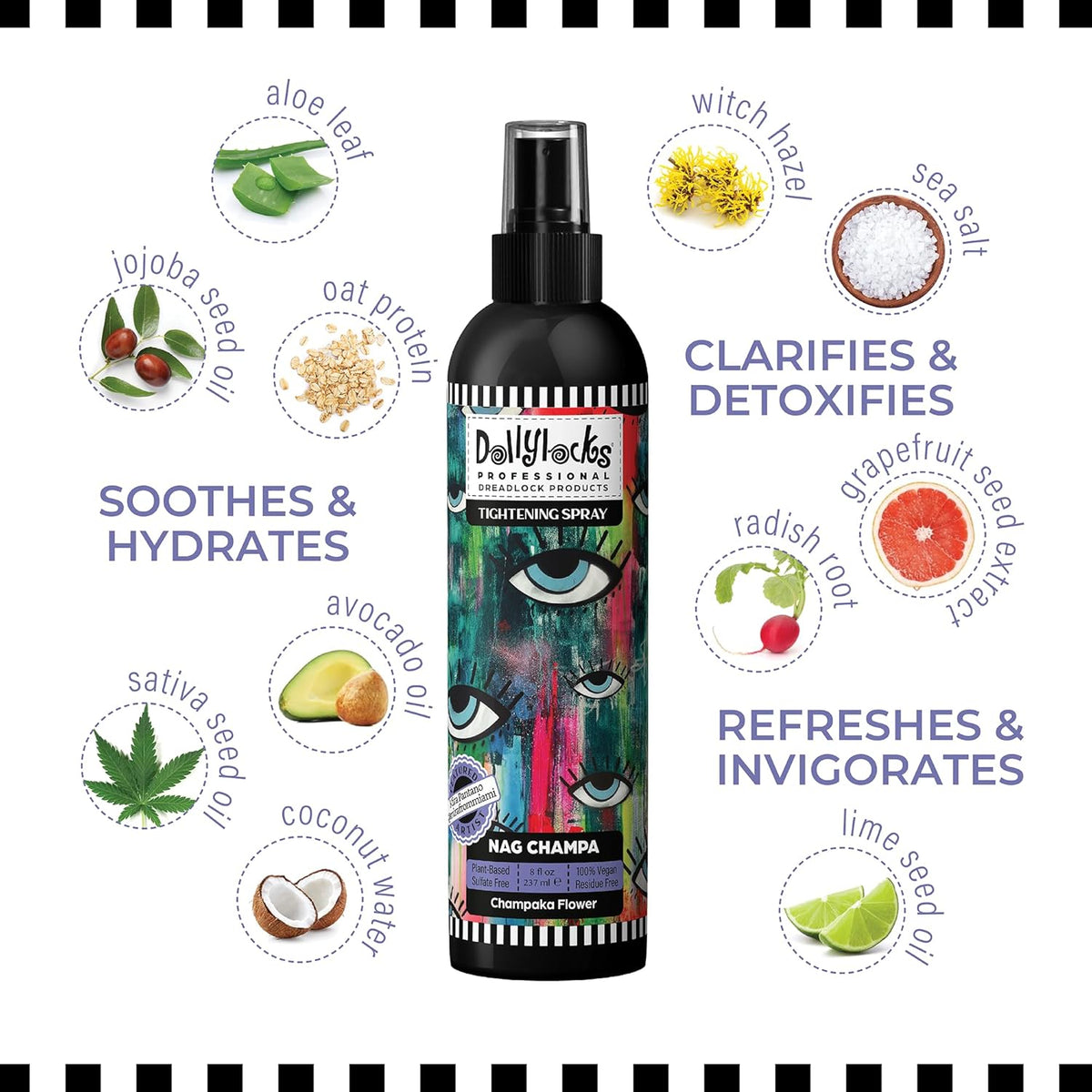 Dollylocks Tightening Spray – The Original Dreadlock Tightening & Residue-Free Loc Spray