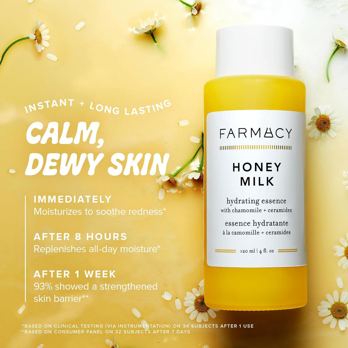 Farmacy Hydrating Essence - Hydrating Honey Milk Toner + Facial Essence to Soothe, Moisturize and