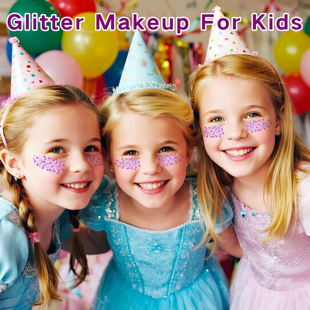 MEICOLY Purple Face Body Glitter,Mermaid Sequins Hair Glitter Makeup,Sparkly Face Glitter for Women