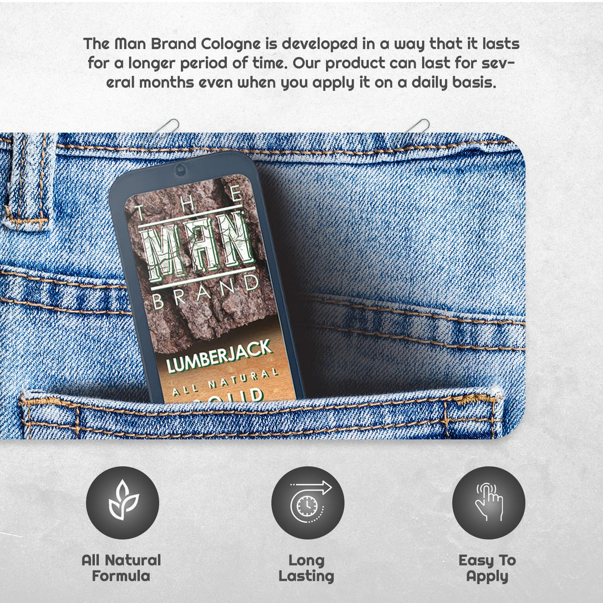 Lumberjack Solid Cologne - Natural Men's Cologne - Men's fragrance Wax Cologne, Lumberjack Travel