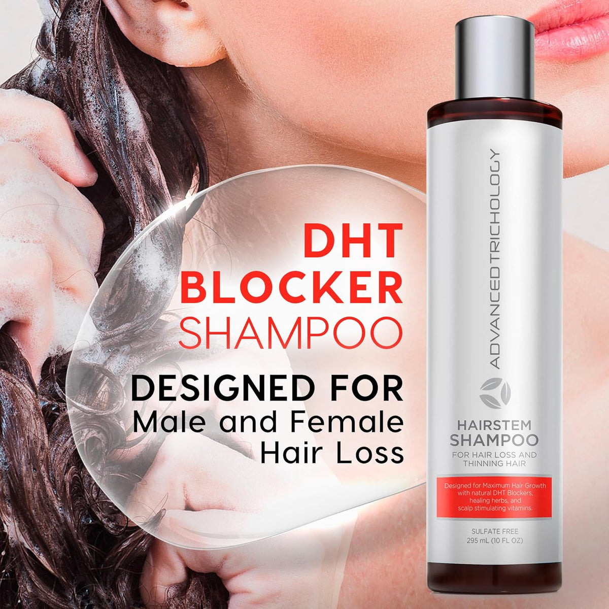HairStem DHT Blocker Hair Growth Shampoo Products with Biotin, Saw Palmetto - Clinically Developed