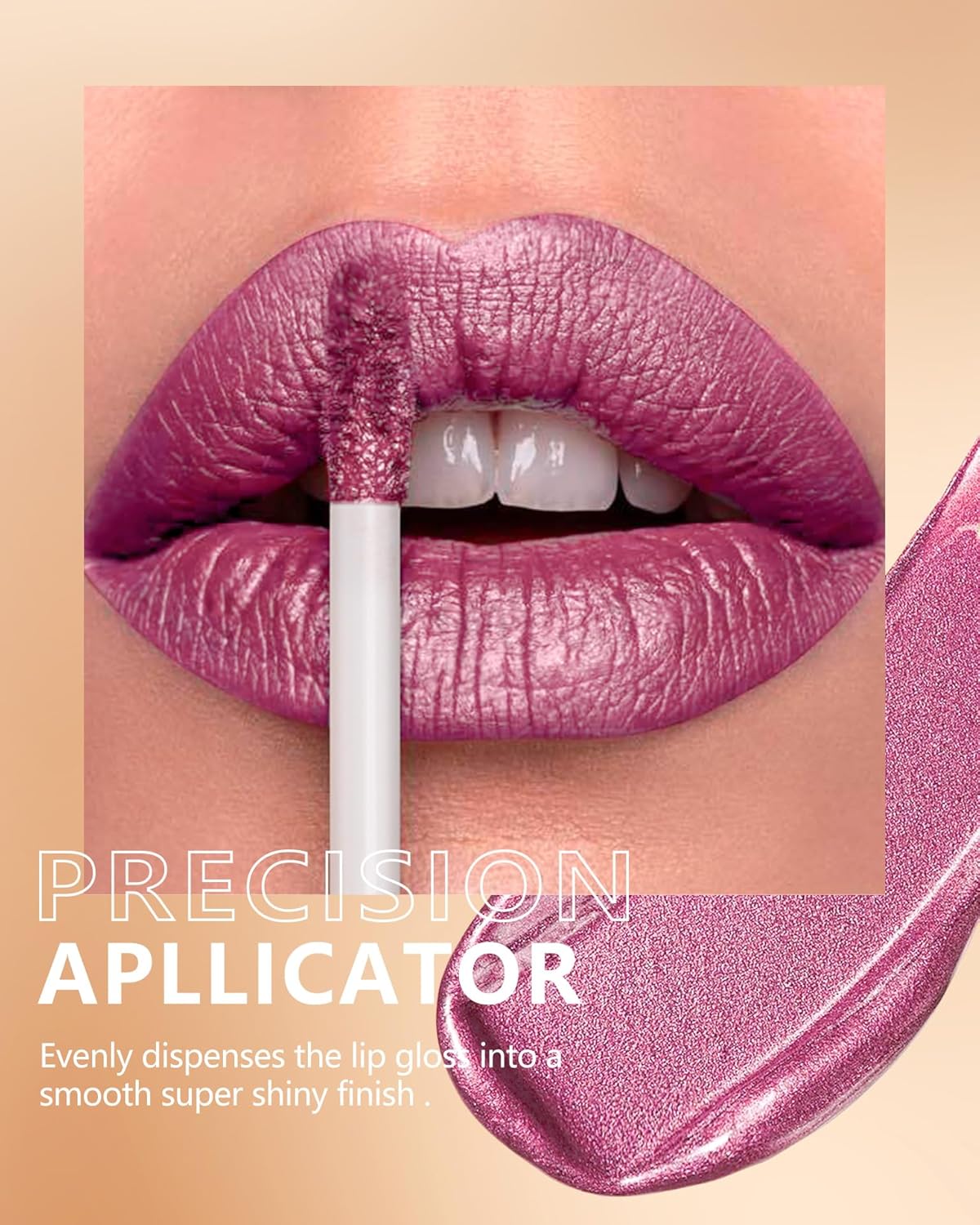 MAKI YIKA Metallic Pink Lipstick Long Lasting Hot Pink Lipsticks for Women, High Shine Glitter