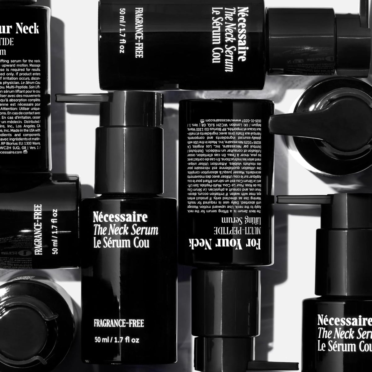 Nécessaire The Neck Serum. Fragrance-Free. 5 Peptides for Tech + Aged Neck. Skin Feels Firm, Looks