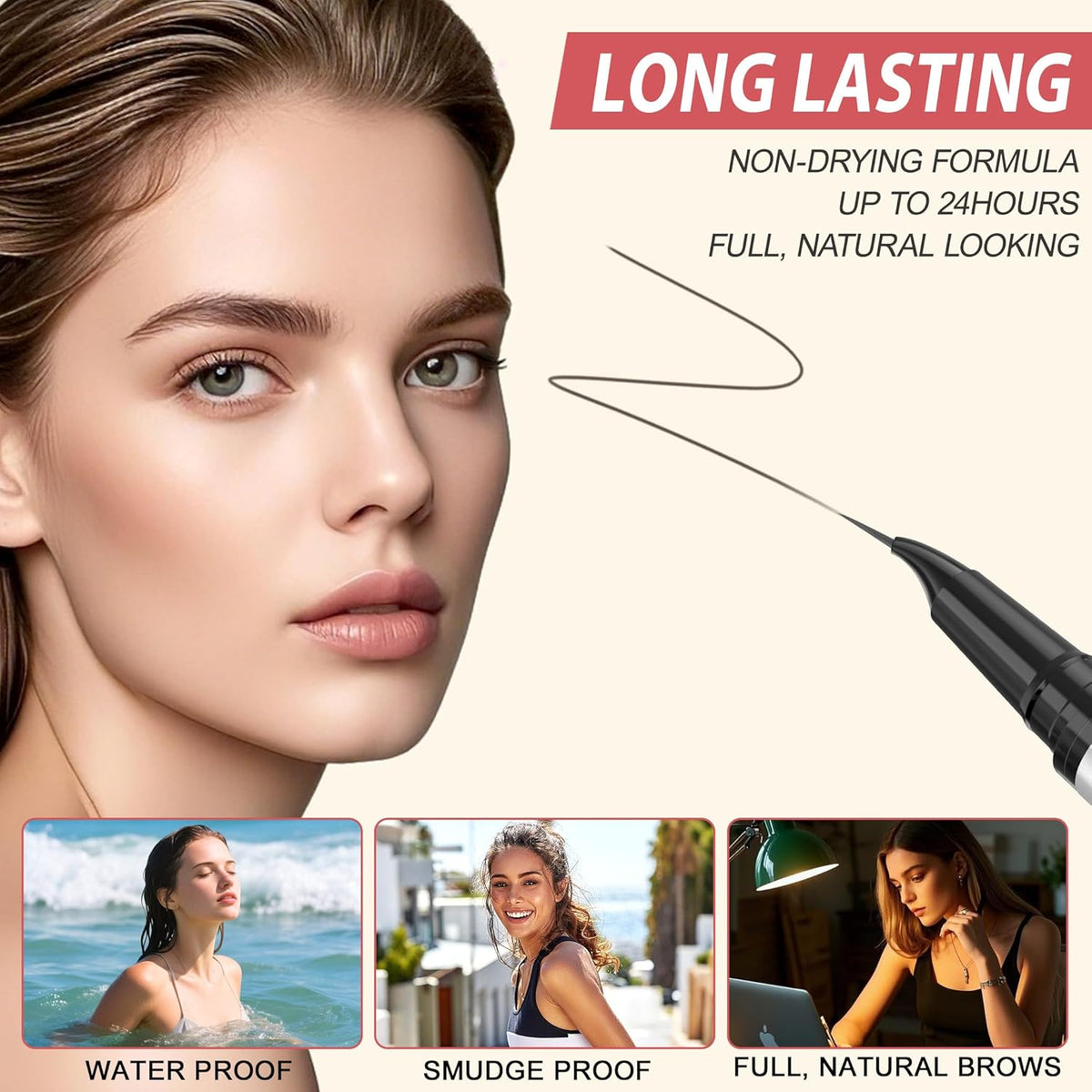 LAVONE Hair-Like Eyebrow Pen Makeup kit, Eyebrow Pencils for Women with Waterproof Microblading