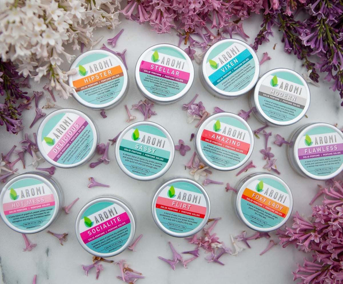 Aromi Hot Mess Solid Perfume | Fruity, Floral Fragrance, Vegan, Cruelty-free, Wax Scent, Travel
